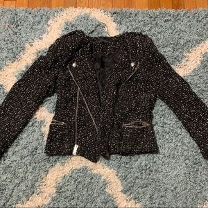 ZARA Tweed Moto Blazer Size XL